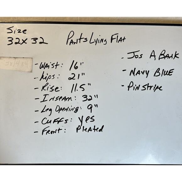 Jos A Bank 41R 32W Navy Blue Pinstripe 2 Piece Suit Jacket Pants Set - Picture 12 of 16